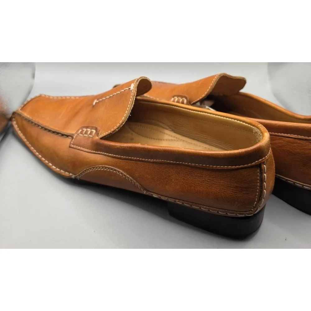 Bacco Bucci Studio Men's 11M Brown Leather Loafers Vero Cuoio Slip On Dress...